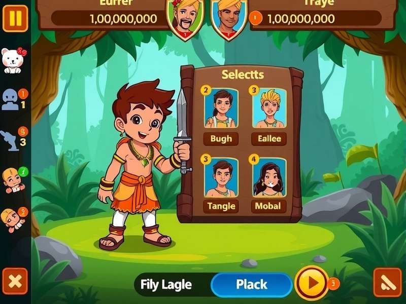Chhota Bheem Jungle Quest character selection screen